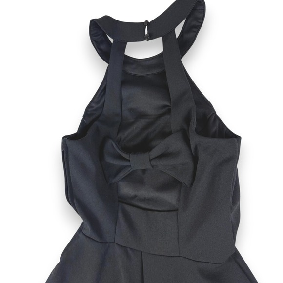 SPEECHLESS Fit & Flare Stretch Halter Dress Juniors Size 1 Black‎ - Picture 6 of 9